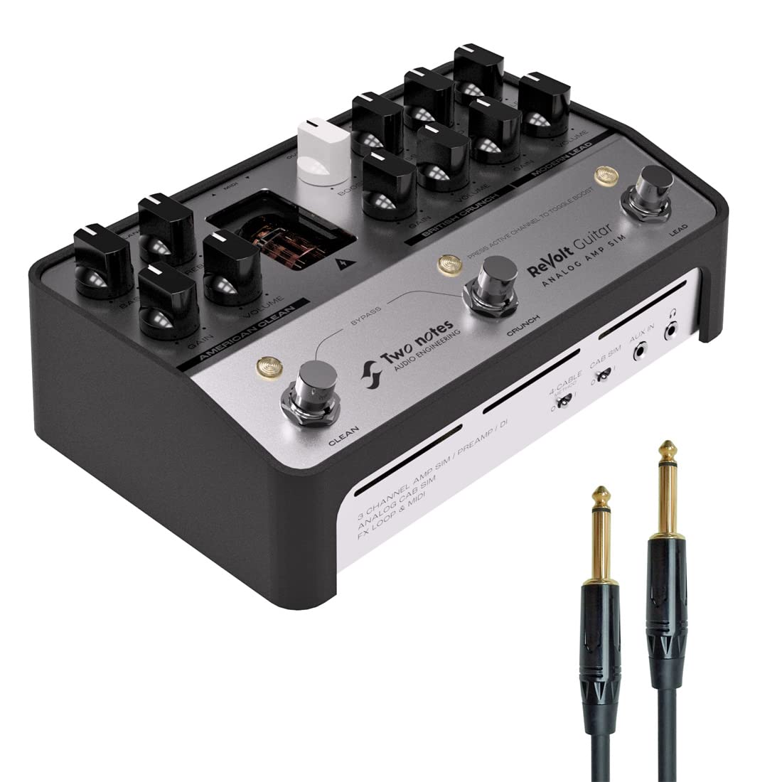 Two Notes ReVolt Guitar Preamp Simulator Amplificatore + cavo jack Keepdrum