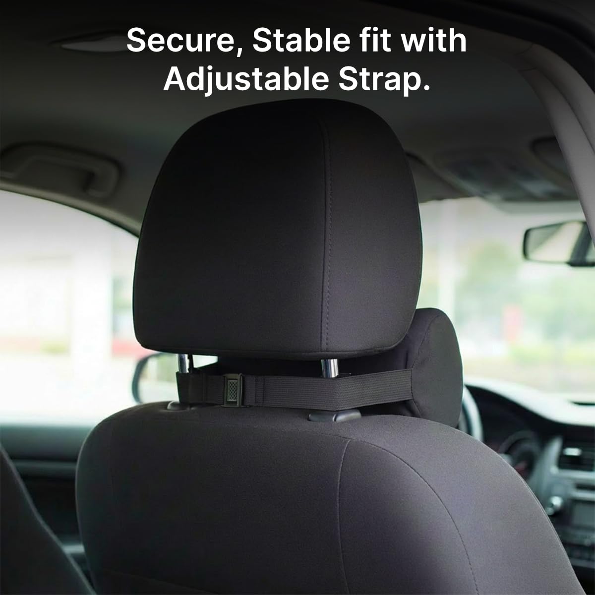 pTron Ergova S3 Memory Foam Car Neck & Lumbar Support Cushion Set for Driving, Ergonomic Design for Long Drive Comfort, Universal Fit for All Cars (Black) 4