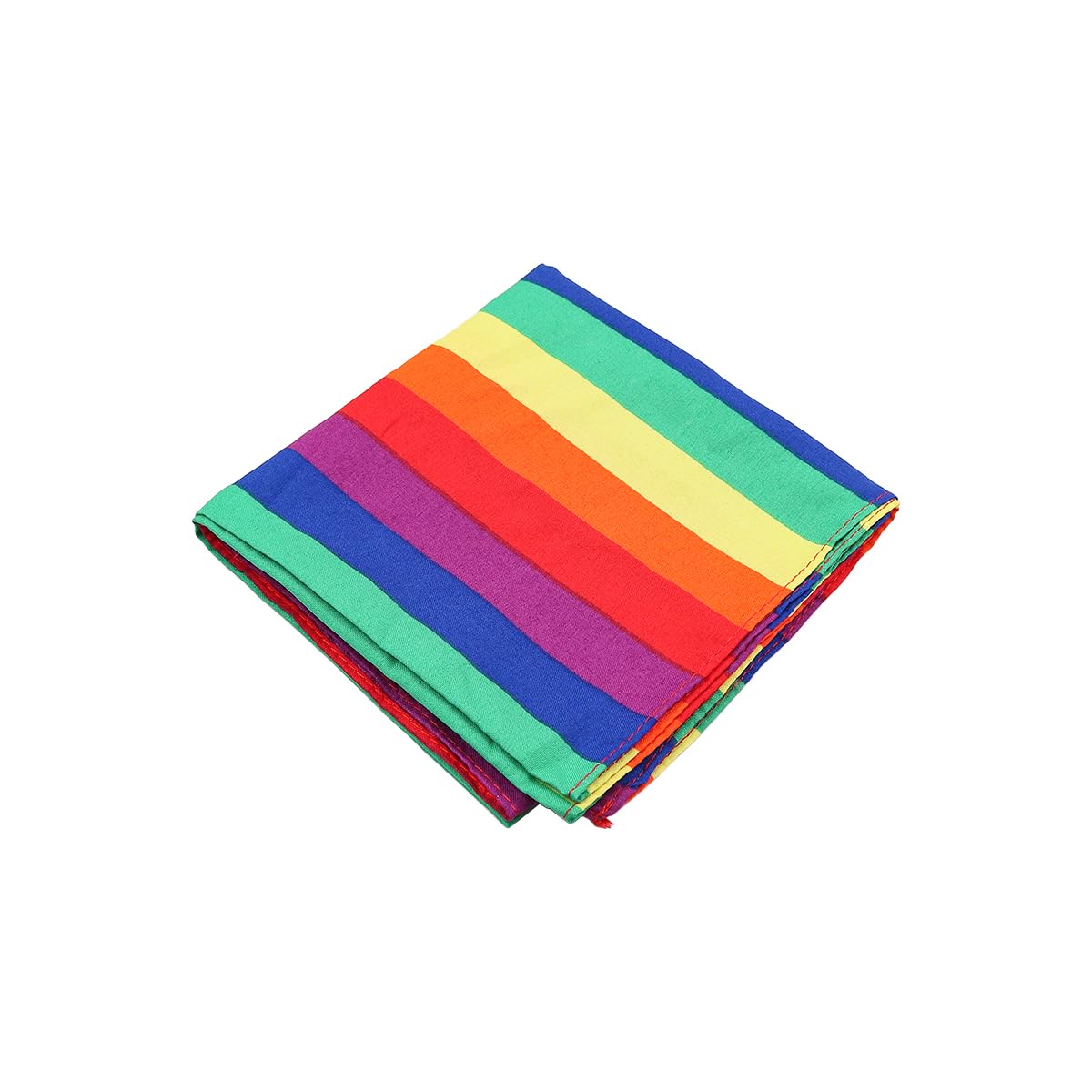 Paquete de 2 bandanas de arcoíris con rayas coloridas, diadema cuadrada del orgullo LGBT, accesorios para hombres y mujeres, disfraz de celebración de fiesta gay, blanco, 1
