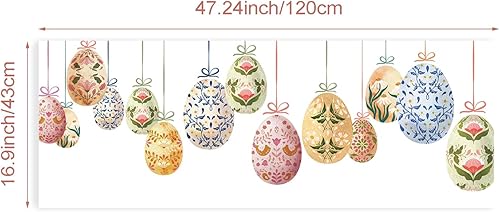 Miniatura 2 de funlife Adhesivo para ventana de Pascua, película de doble cara reutilizable, adhesivo estático para ventana, no adhesivo, calcomanías de primavera