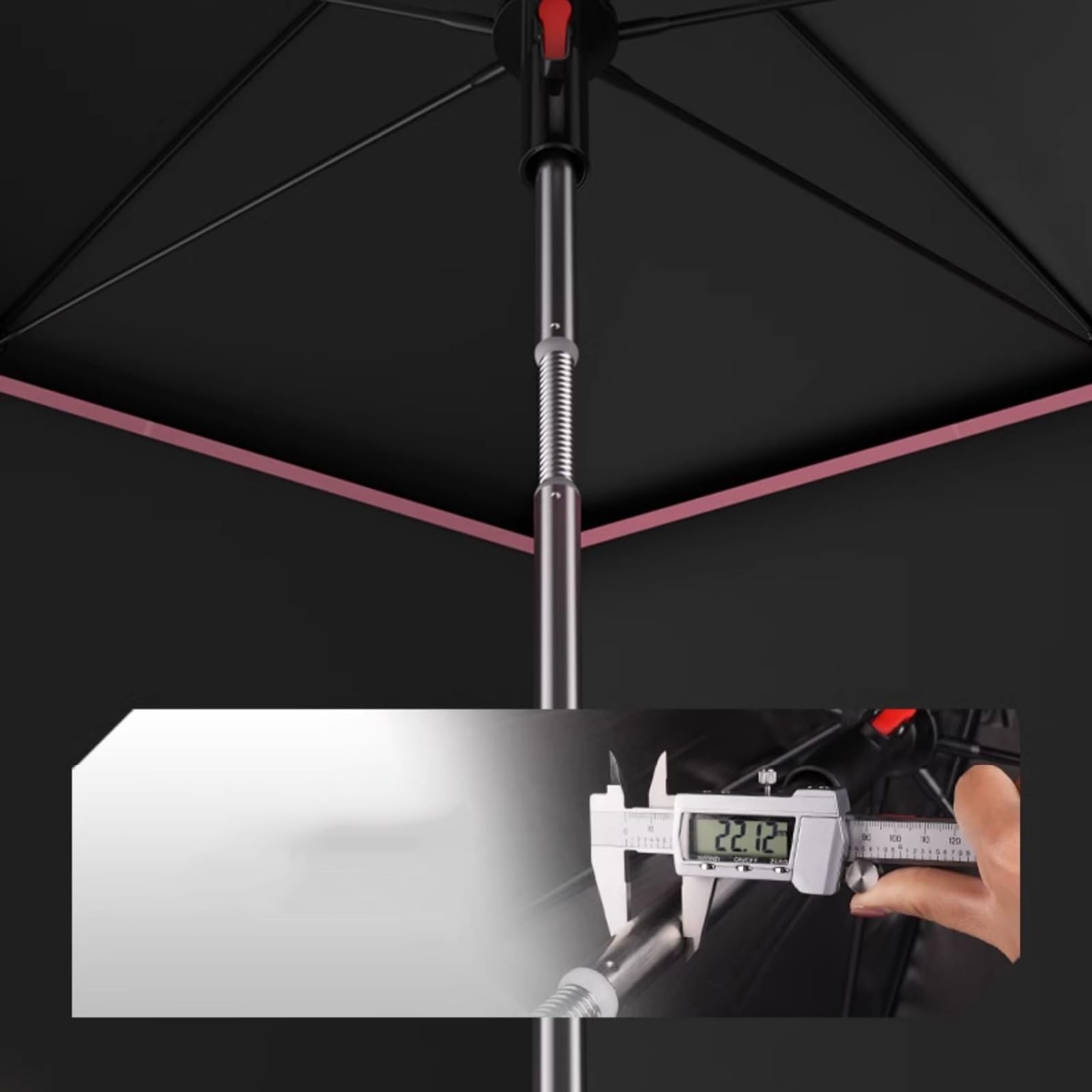 Parasol wędkarski łatwy podnoszenie korby obracany o 360° parasol przeciwsłoneczny na zewnątrz, odporny na wiatr, trwały, lekki, do ogrodu, na taras, podwórko, basen