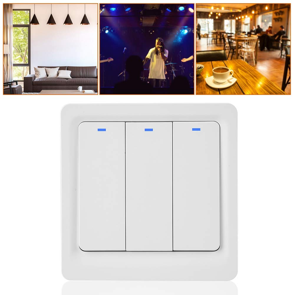 Interruttore luce touch WiFi Smart Wall, controllo vocale compatibile con Home EU 100 250V 15A