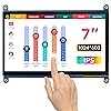 Elecrow Tiny Raspberry Pi Touchscreen Display, 7-Inch 1024 x 600 HD TFT LCD IPS Monitor for Raspberry Pi B+ / 2B, Raspberry Pi 3, Windows 10 / 8.1 / 8 / 7