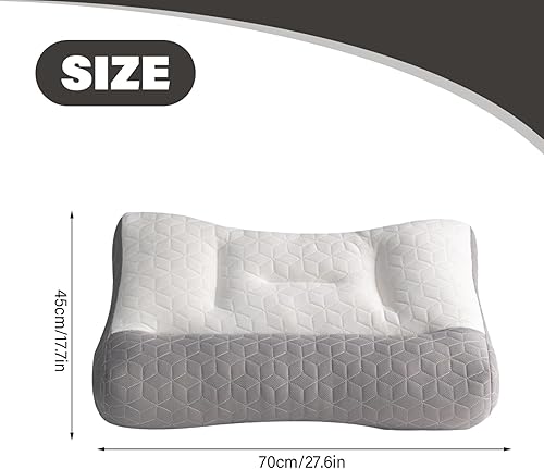 Miniatura 3 de Almohada cervical cervical para dormir, almohada ergonómica de contorno de 17.7 x 27.6 in, almohadas de apoyo para el cuello de cama para aliviar el