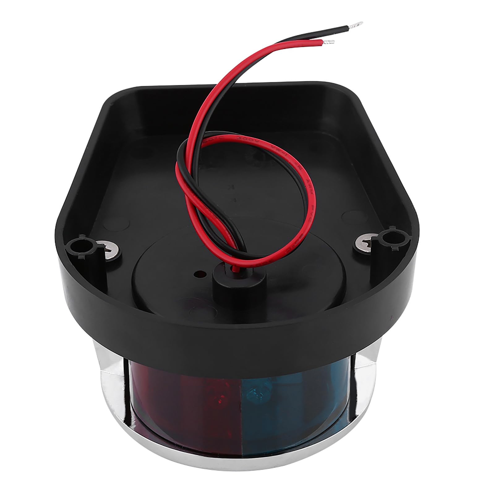 Luce di segnalazione a LED bi-colore da 12 V per barche e yacht, lampada di navigazione di prua, LED impermeabile con angolo di fascio di 225° in verde e rosso per imbarcazioni