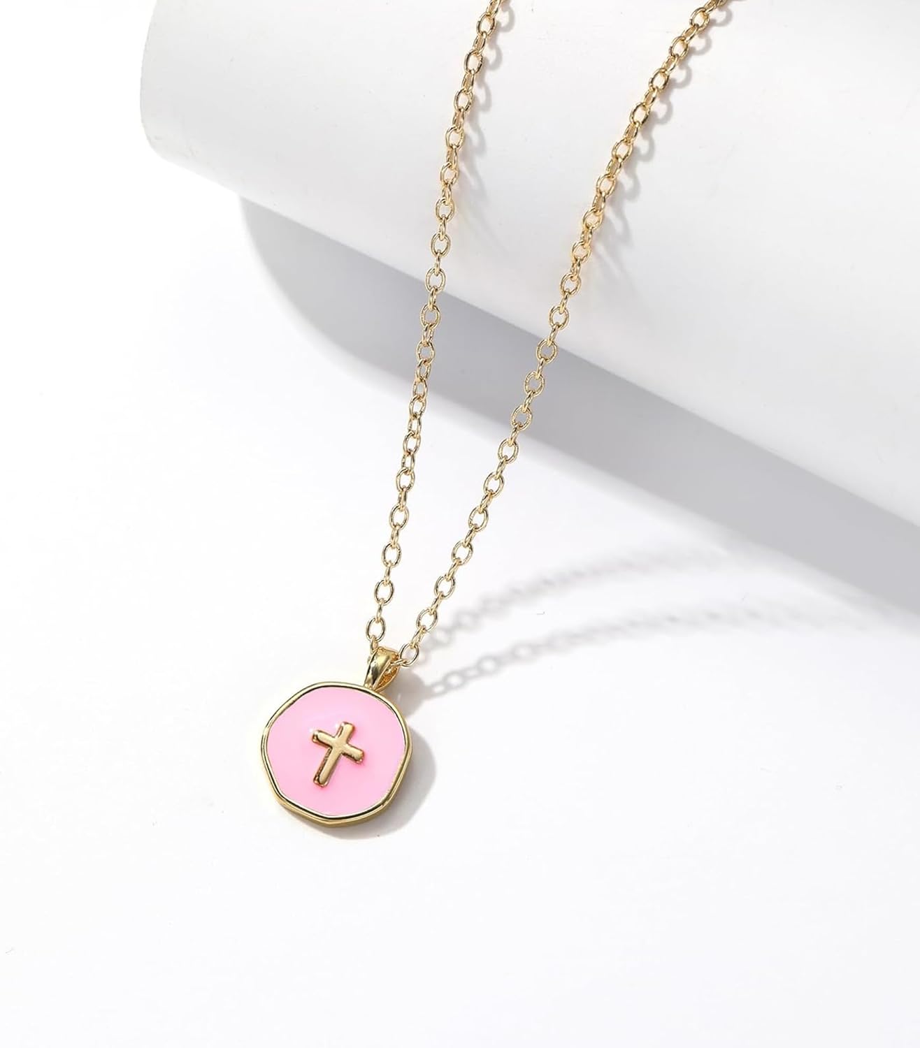 Cute Small Cross Necklace, First Communion Baptism Decorations Party Favors Christian Religious Easter Jewelry Gifts for Daughter Granddaughter Niece - Image 2