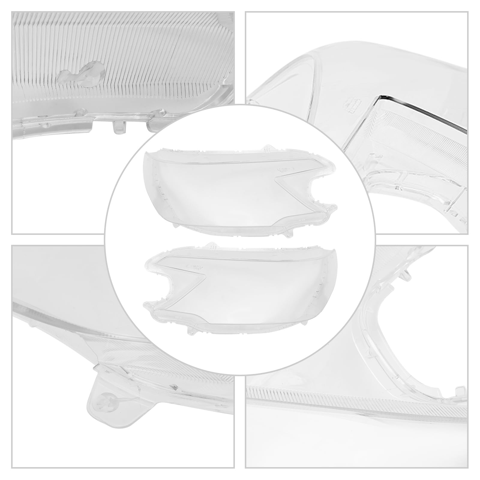 NTINGDE Pair Headlight Headlamp Lampshade Lens Cover Compatible with Honda CRV 2012 2013 2014 Left&Right Headlight Cover Headlamp Lens Shell, Clear (2012-2014)