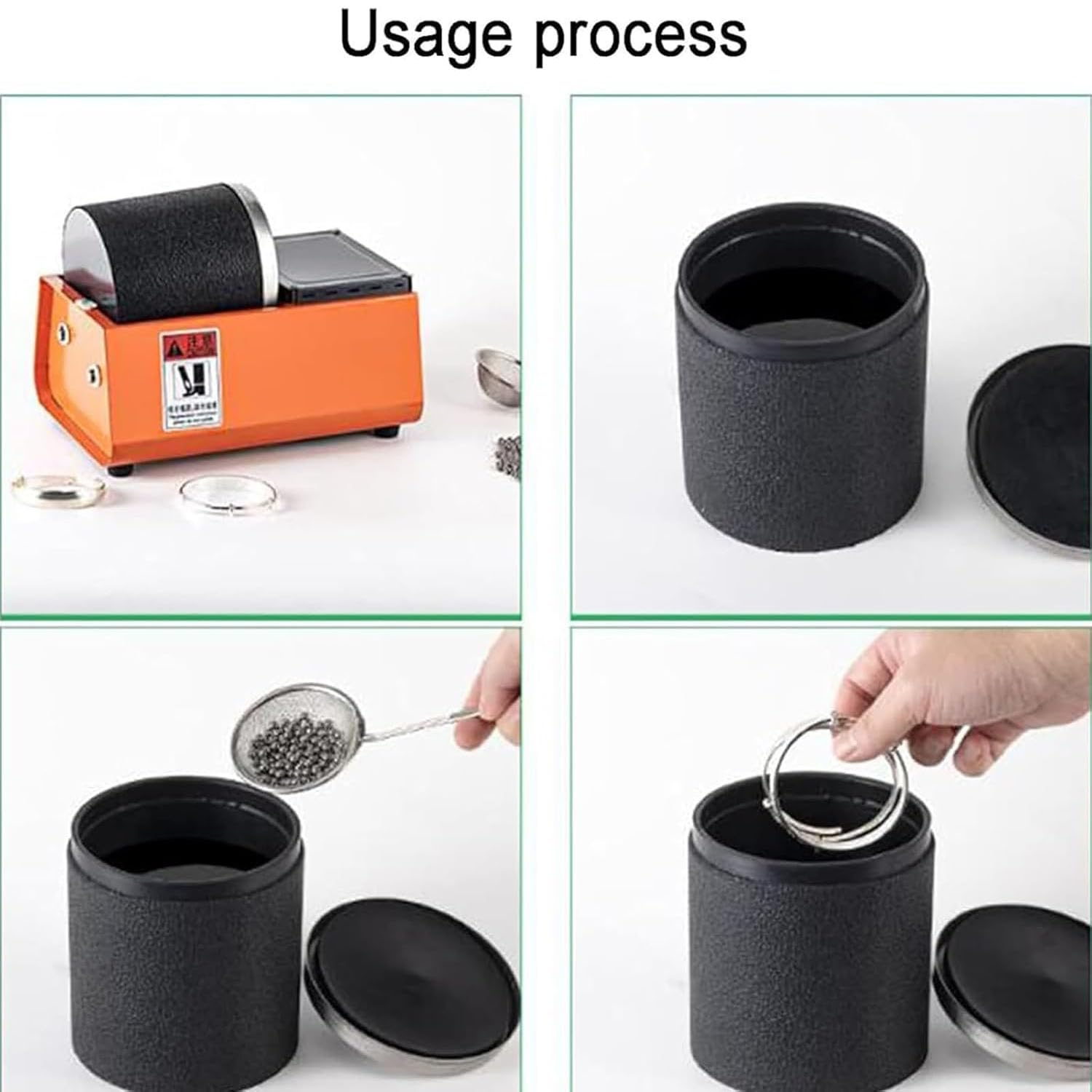Kit pulidor eléctrico de rocas con velocidad ajustable de 16 W y capacidad de 2,5 kg para cristales, piedras, vidrio y metal.