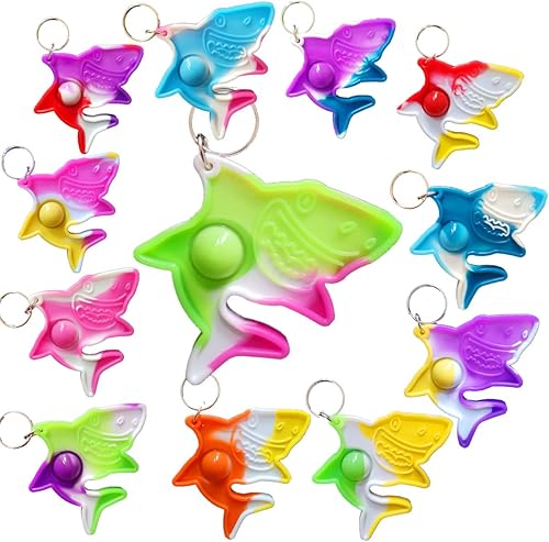 24 paquetes de tiburones divertidos regalos de verano únicos mini artículo surtido juguetes para niños niños aula estudiantes regalos de profesores,