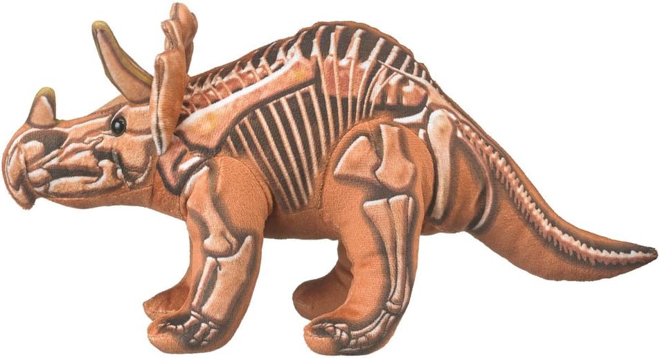 Triceratops Toy Plush Stuffed Dinosaur Animal Skelesaurs Dino Fossil Skeleton