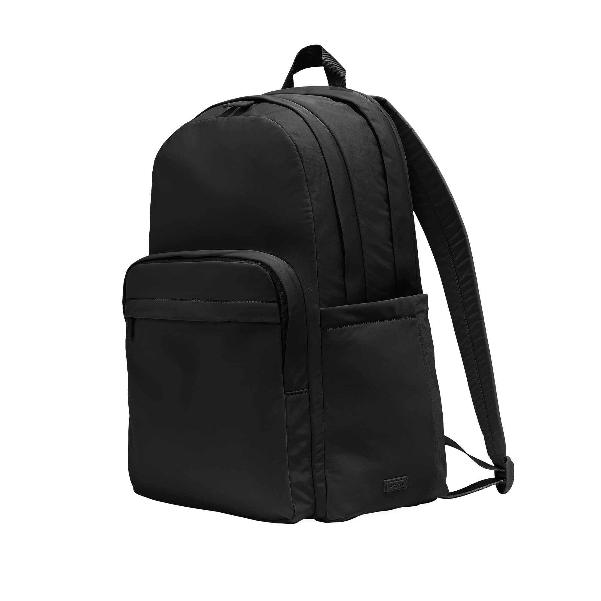 Away Featherlight Large Backpack for Travel & Work - Ergonomic Lightweight Bag with 16 Inch Laptop Sleeve, Passport Pocket & Trolley Sleeve,Jet Black