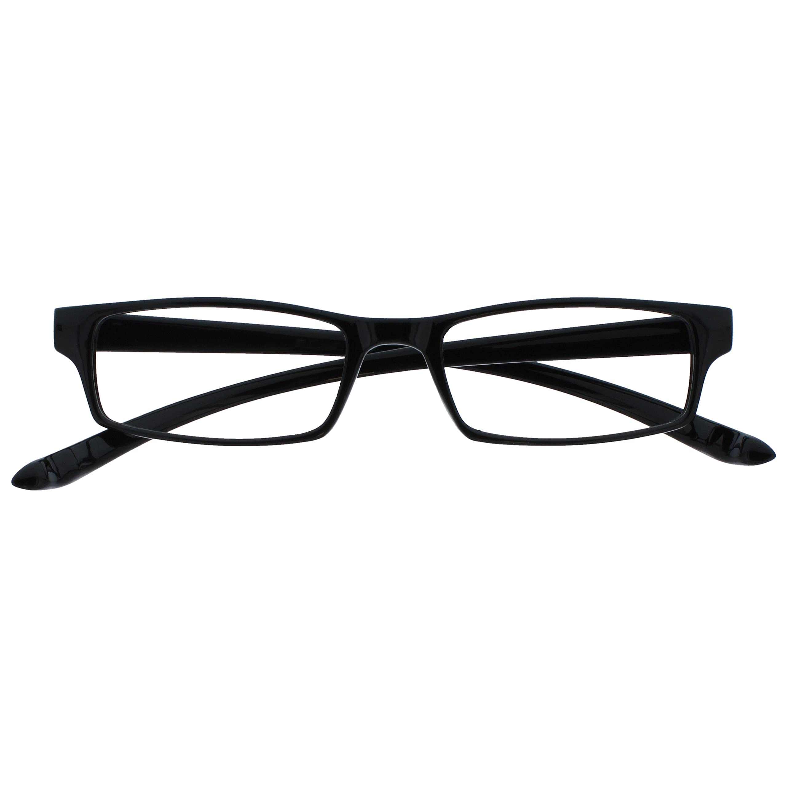 OPULIZE The Reading Glasses Company Black Neck Specs Readers Mens Womens Spring Hinges R20-1 +2.00