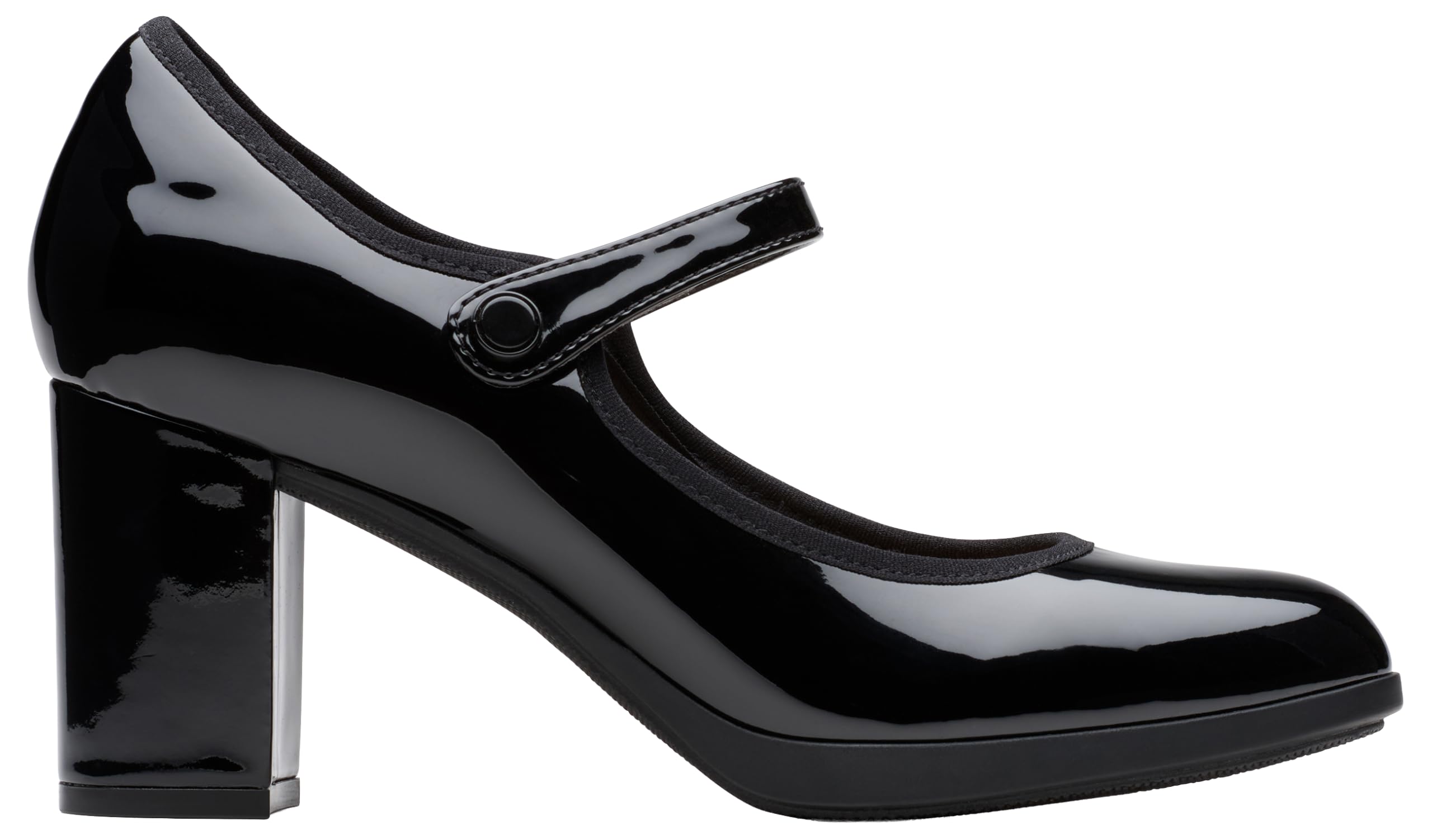 Clarks (Standard, 4 (Adults')) Bayla Lily Black Pat