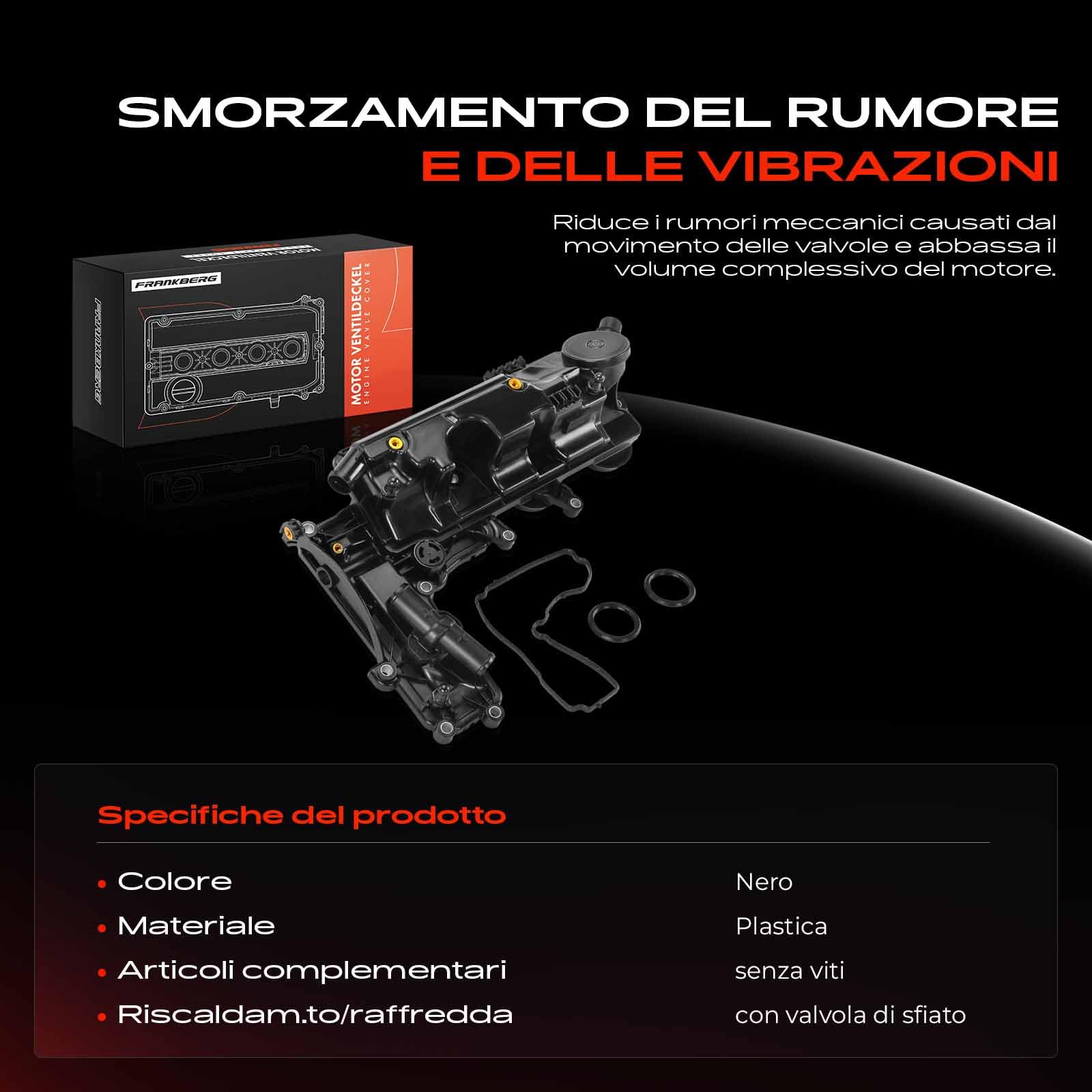 Frankberg Coperchio testata Cilindro Compatibile con Freelandel 2 L359 2.2 TD4 4x4 R.a.n.g.e R.o.v.e.r Evoque L538 2.2 D Freelandel 2 L359 2.2 SD4 4x4 Discovery Sport L550 2.2 D 4x4 LR004200