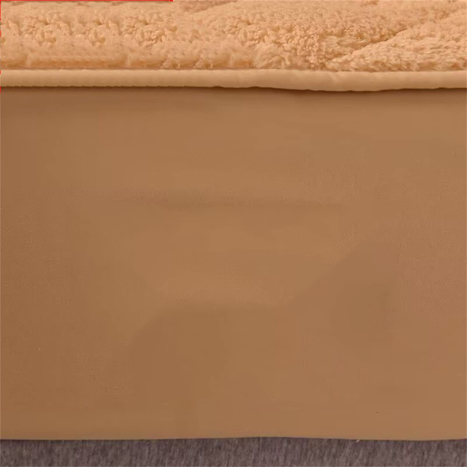 Cachemira Protector Colchón, Protector de colchón Acolchado con Triple Relleno, Funda Colchon de Rizo Transpirable y Hipoalergénico, Antiácaros (Rosa,Grueso 150x190cm)