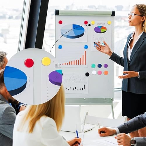 Miniatura 5 de Qualsen Imanes para nevera, 20 imanes para refrigerador, imanes pequeños para pizarra blanca para niños, mini imanes lindos para imán de