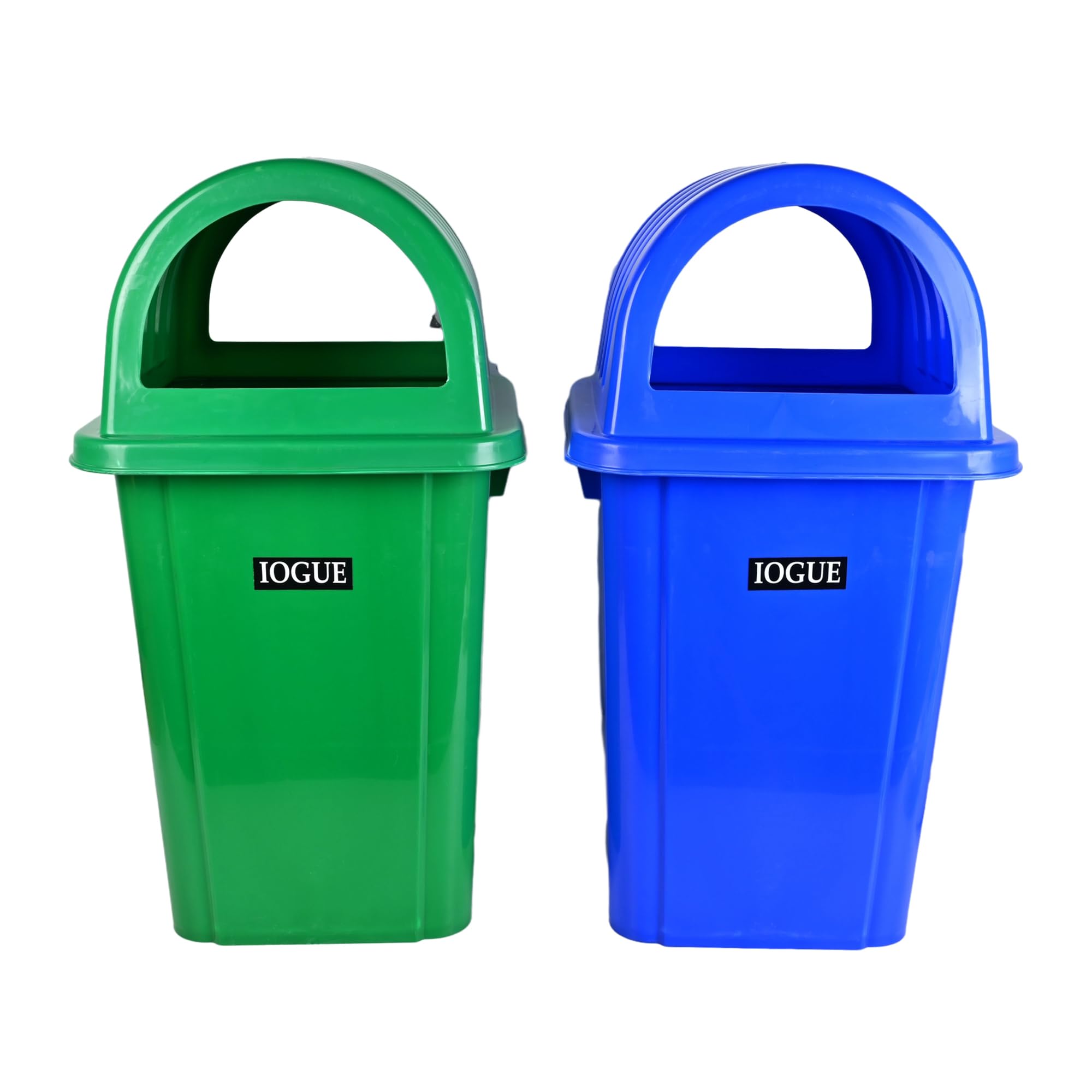 iogue 60 Litre Plastic Waste Bins, Green & Blue, Pack of 2, Open-Top Design, Indoor/Outdoor Use-image-33