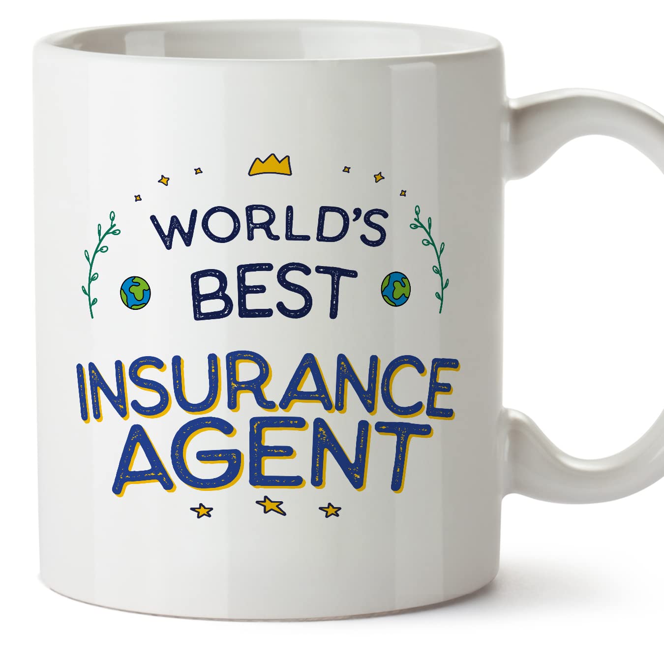 MUGFFINS Insurance Agent Mug - in English - World's Best - Funny Gift for Colleagues - Ceramic 11oz Mug — image 1