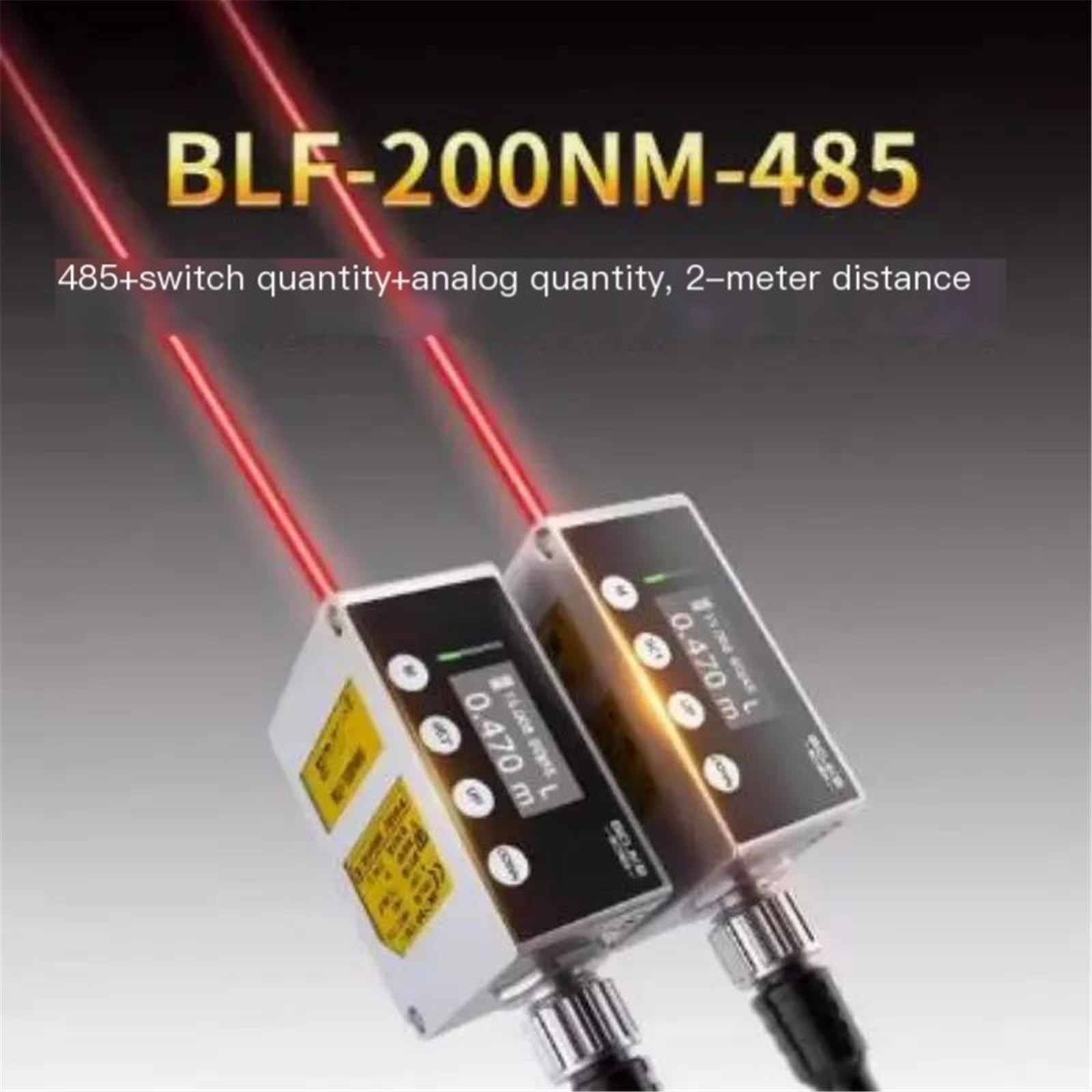 1 szt. długi odstęp od 1 do 50 m, czujnik odległości, fotoelektryczny przyrząd pomiarowy, RS485, analogowy (BLF-500NM-485 5 m)