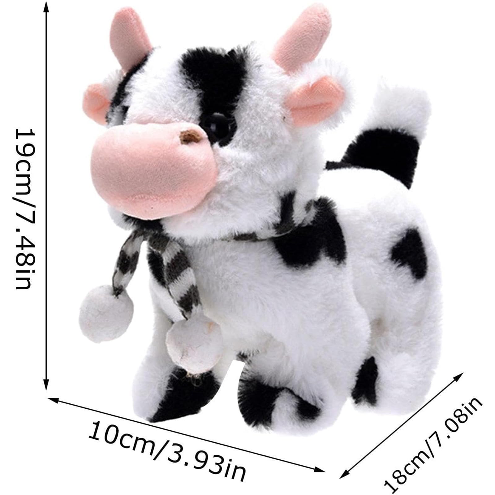 Peluche De Vaca De Living Nature – 22 Cm, Con Sonido, Pelaje Realista Y Relleno Sostenible, Para Bebés, Niños Y Adultos