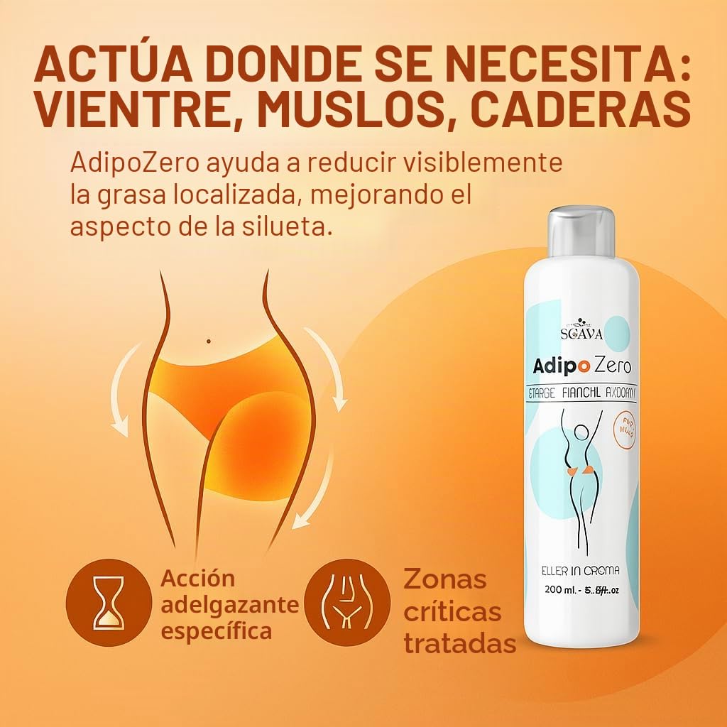 AdipoZero Crema Reductora Anticelulítica 800ml AlohaLabs | Efecto Tonificante y Reafirmante, Fórmula Drenante, Para Piernas, Glúteos y Abdomen, Textura Ligera