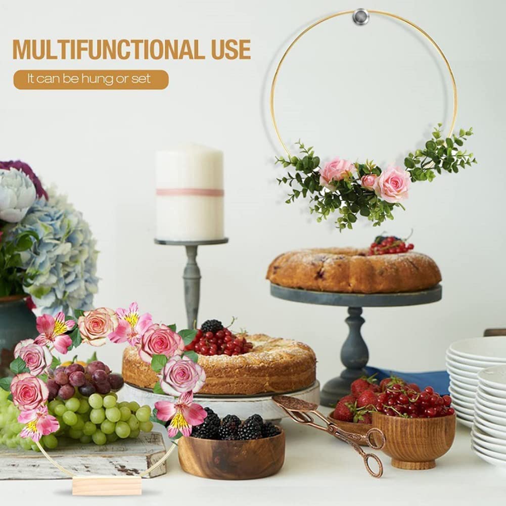 10 Anelli Metallici 30cm Per Decorazioni - Porta Carte Di Credito, Per Matrimoni, Fai Da Te E Floristica - Foto 3