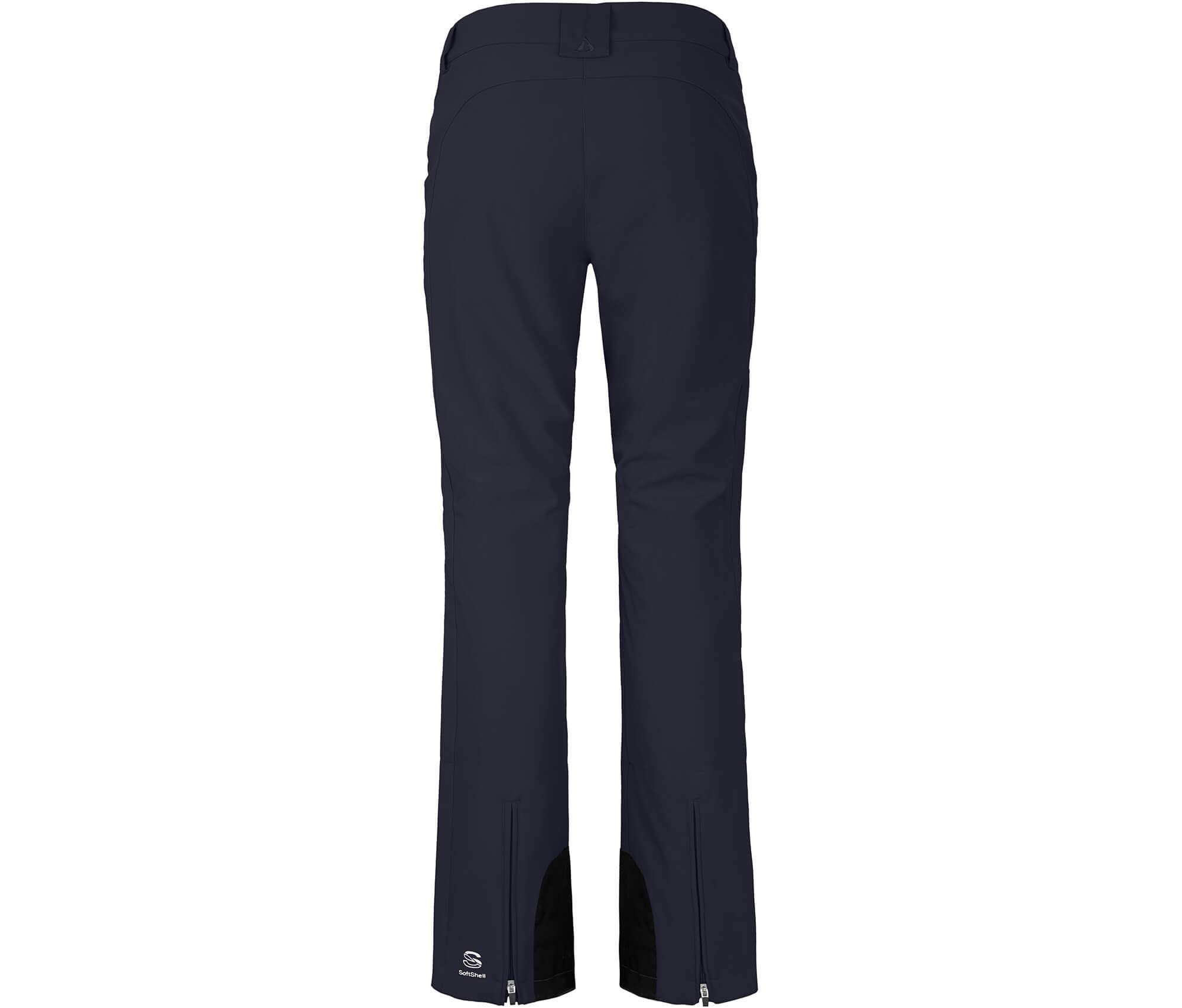 Bergson SAIMAA | Damen Softshell Skihose - Sportliche Damen Softshell-Skihose für dynamische Abfahrten, Normal-/Kurz-/Langgrößen, Winddichte Softshell-Membrane & wasserabweisend, kuschelig warmes Fle