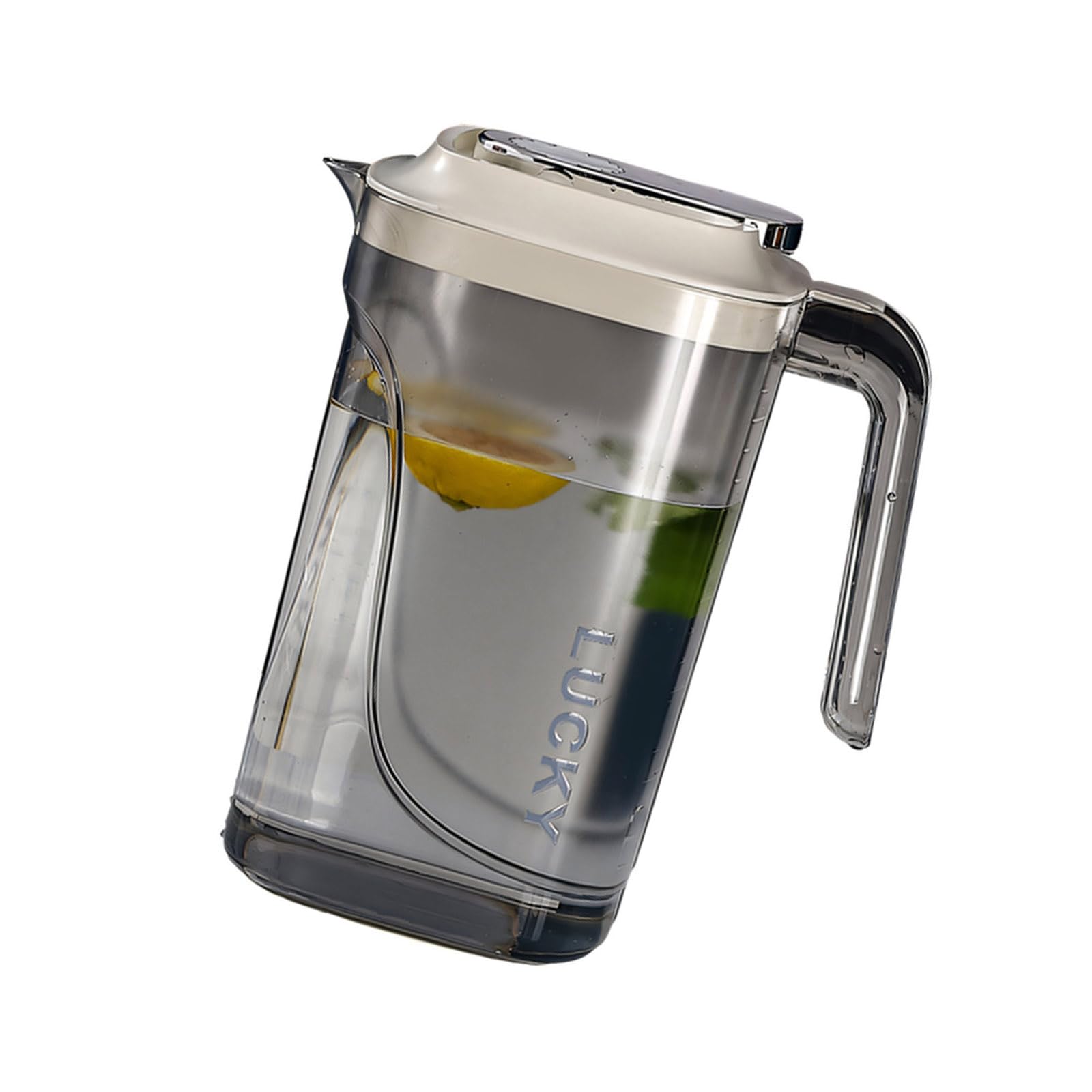 Whoasyst 2200ML Beverage Container with Easy Pouring Spout Large Capacity Clear Water Bottle Refrigerator Drink Pitcher Water Bottle