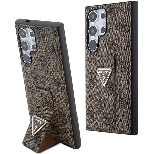 Guess GUHCS24LPGS4TDW - Custodia rigida per S24 Ultra S928, colore: Marrone