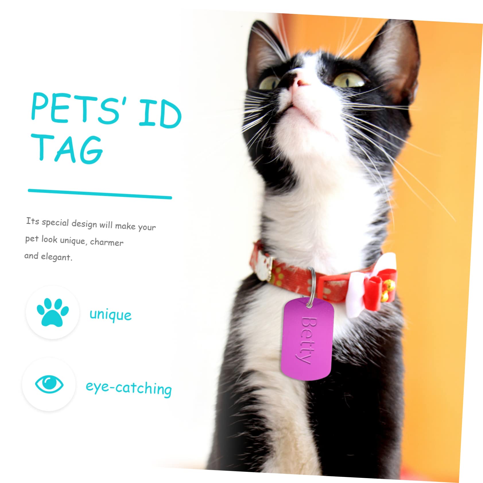 SUPVOX 120pezzi Medagliette Per Animali Domestici Targhette Identificative Lega Personalizzabili Etichette Vuote Per Cani e Gatti Accessori Fai Te Colori Misti