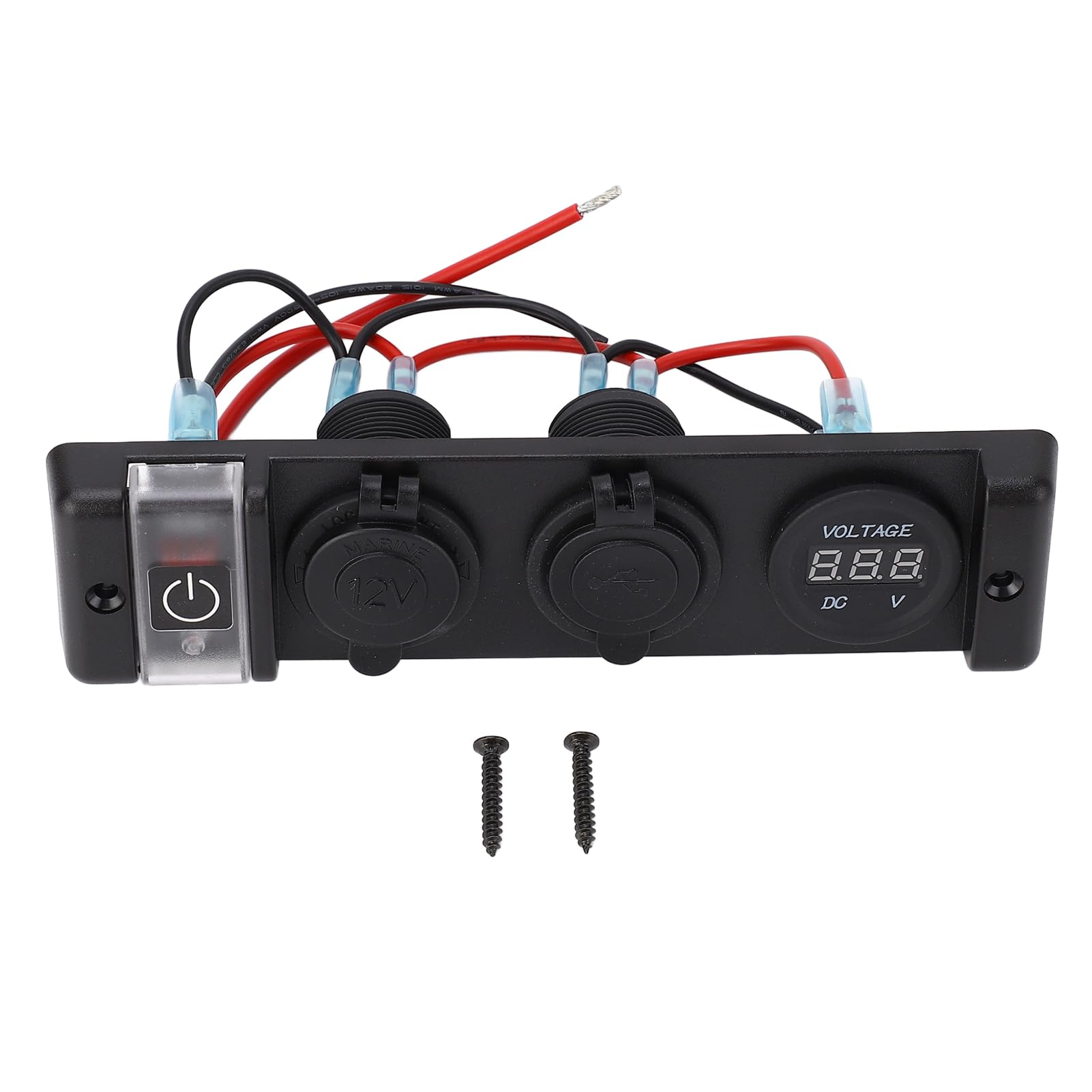 Panneau de Prise Allume-Cigare USB avec Indication LED pour Voiture, Bateau, SUV, Yacht, Double Panneau de Prise USB étanche IP66 pour Véhicules DC 12 V
