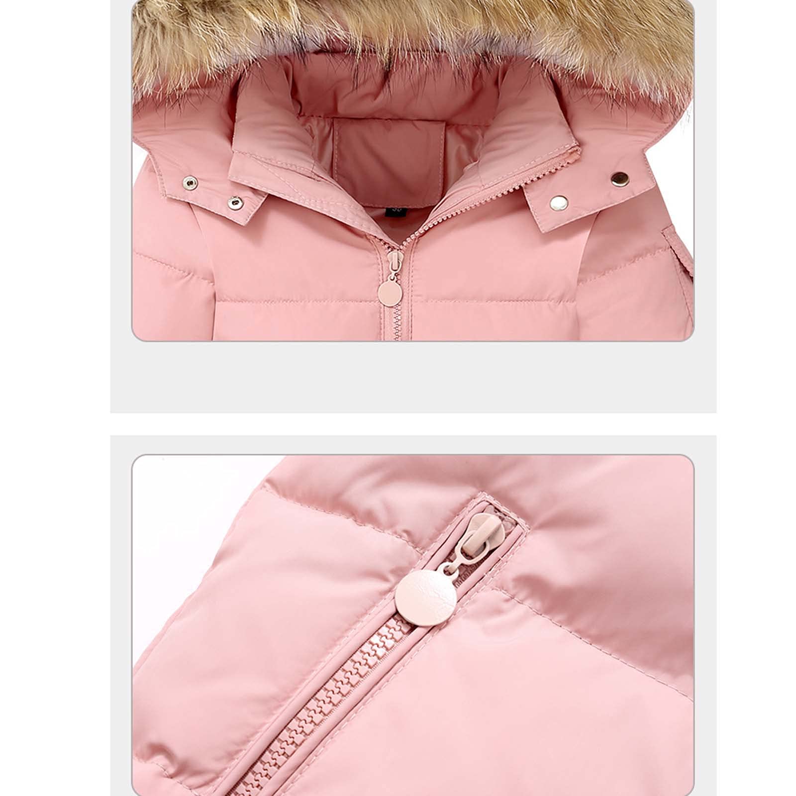 Combinaison de Ski Enfant Veste de Duvet à Capuche et Pantalons de Neige 2 Pièces Manches Longues Hiver Ensemble de Ski 2 Pièces Fille Garçon Pantalons de Ski et Doudoune à Capuche pour 1-6 Ans