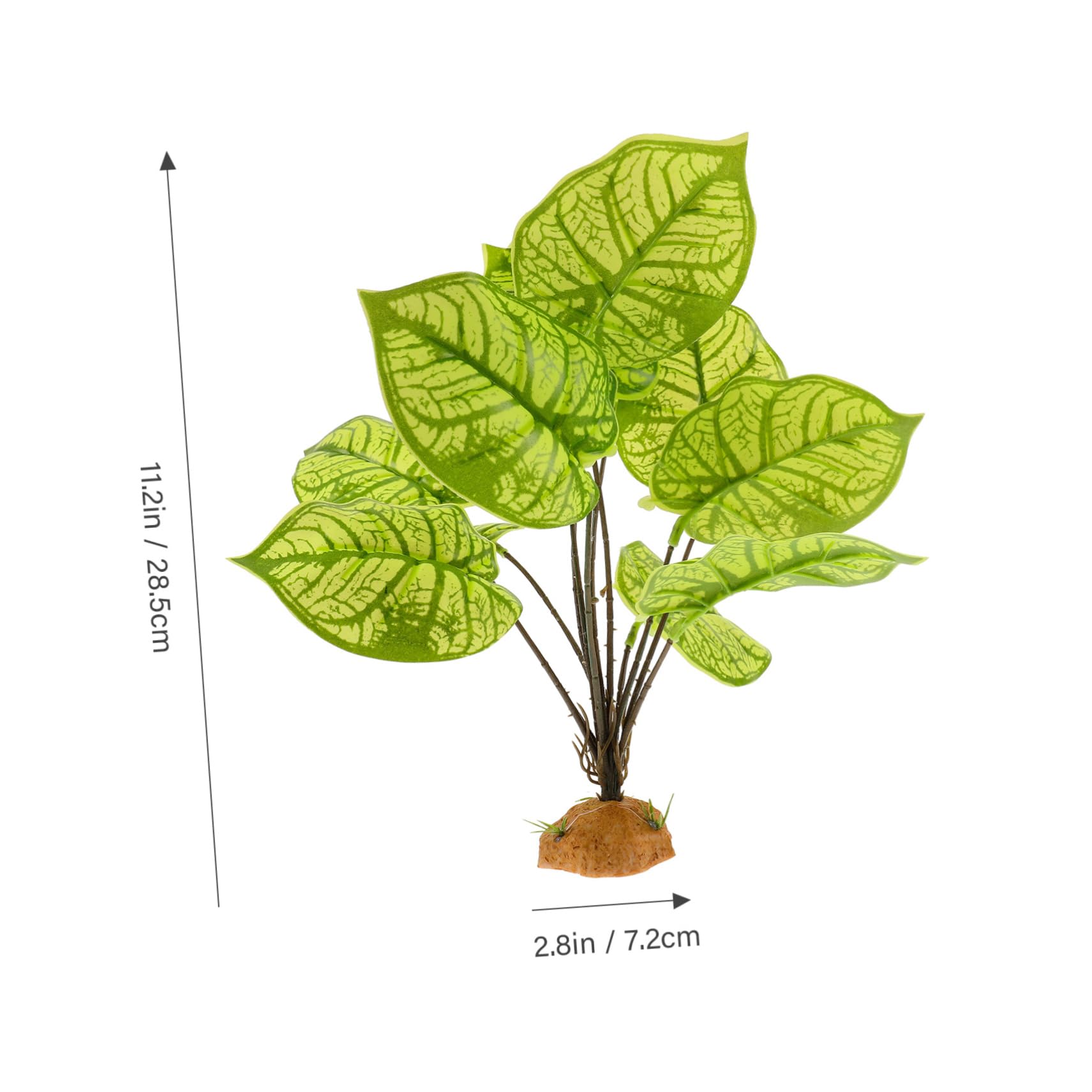 VICASKY Lifelike Reptile Tank Plant Decoration Artificial Ornament for Lizard Snake and Amphibian Habitats for Fish Tank and Home Decor Durable Material