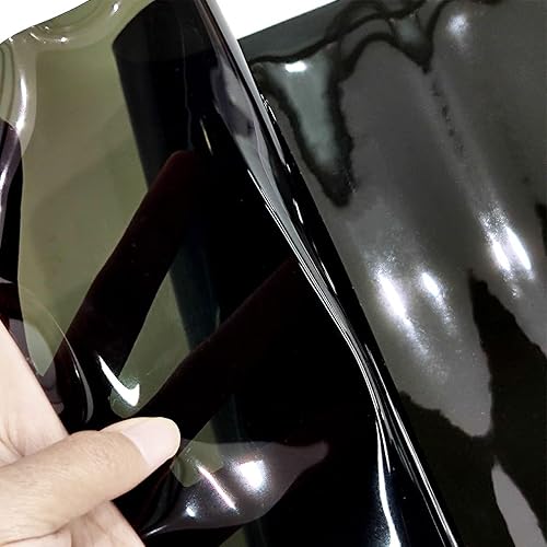 Miniatura 83 de HYANG - Hojas de piel sintética de vinilo holográfico transparente de PVC azul cielo, 1 rollo de 12 x 47 pulgadas (11.8 in x 47.2 in) para Azul