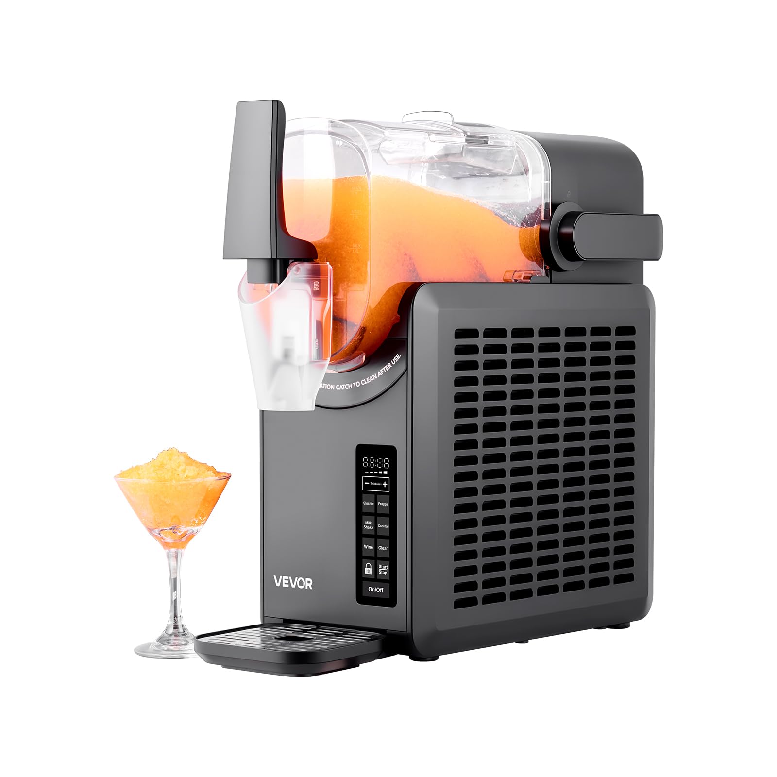 VEVOR Macchina per Granita da 2,6 L, Macchina per Bevande Ghiacciate Fredde con 5 Programmi Preimpostati, Funzinoe Autopulizia, Ghiacciate, Frappé, Milkshake, Cocktail