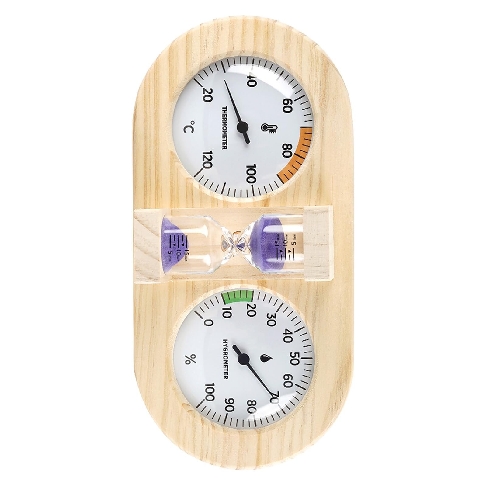 MAGICLULU Sauna Thermometer und Hygrometer mit Doppelanzeige, Mechanisch