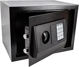 Cofre Eletrônico Digital, Em Aço, Para Armas Curtas e Munição, Tamanho Médio, 35x25x25cm LxPxA, Garantia 1 ano