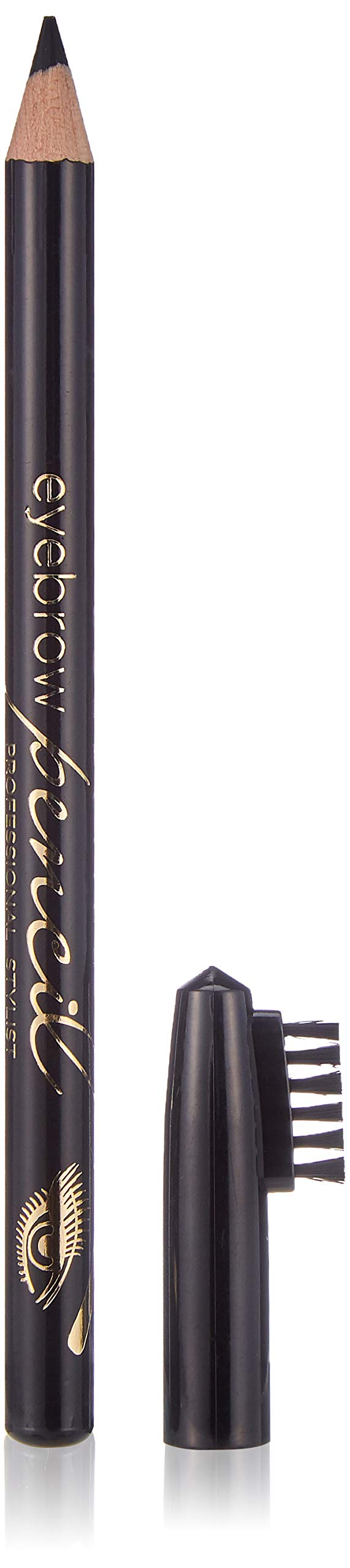 EVELINE Cosmetics Make Up Eyebrow Pencil With Brush, Black, 3 gm