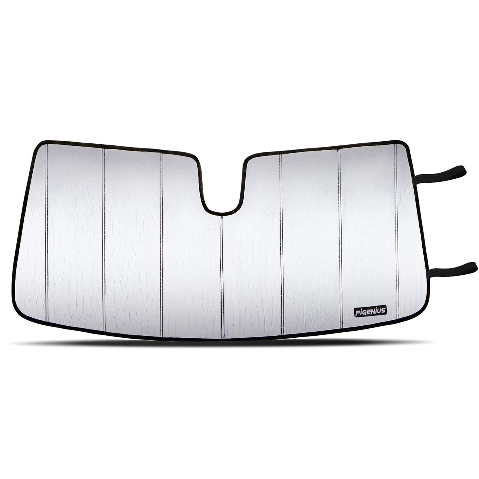 Photo 1 of Pigenius Windshield Sun Shade for 2015-2023 Porsche Macan, Automotive Interior Sun Protection - Premium Folding Sunshade Silver-Premium Sunshade Macan