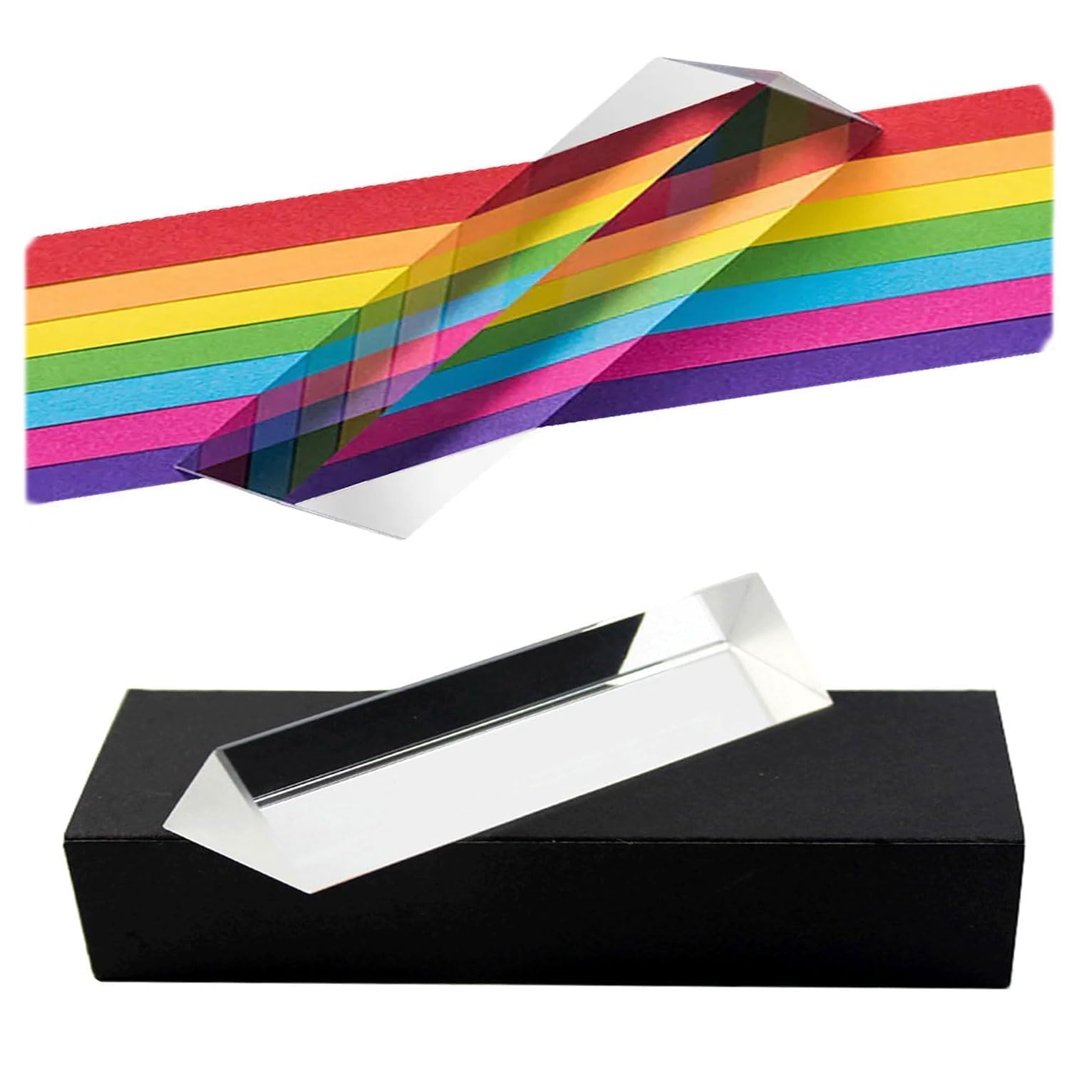 15CM K9 Prisma di VetroOttico,PrismaFotografia,FotografiaPrismi Ottici,OtticoRifrattorePrismaTriangolare,attrezzatura sperimentale per l'insegnamento della fisica ottica (con confezione regalo) (15CM)