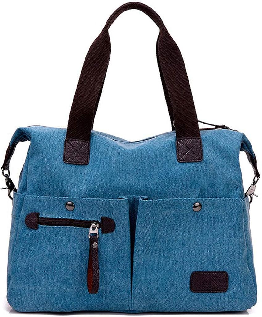 Women's Canvas BagMulti Pocket Bag Shoulder Bags Hobo Tote Bags Totes