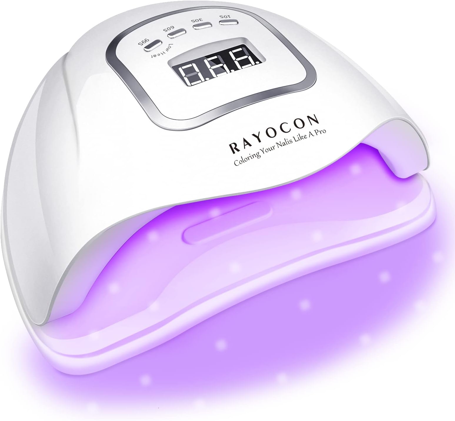 UV LED Gel Nail Lamp,Professional 120W UV Nail Light for Gel Polish Fast Curing with 45 Lamp Beads, Lightweight LED Gel UV Nail Dryer for Salon Home, White