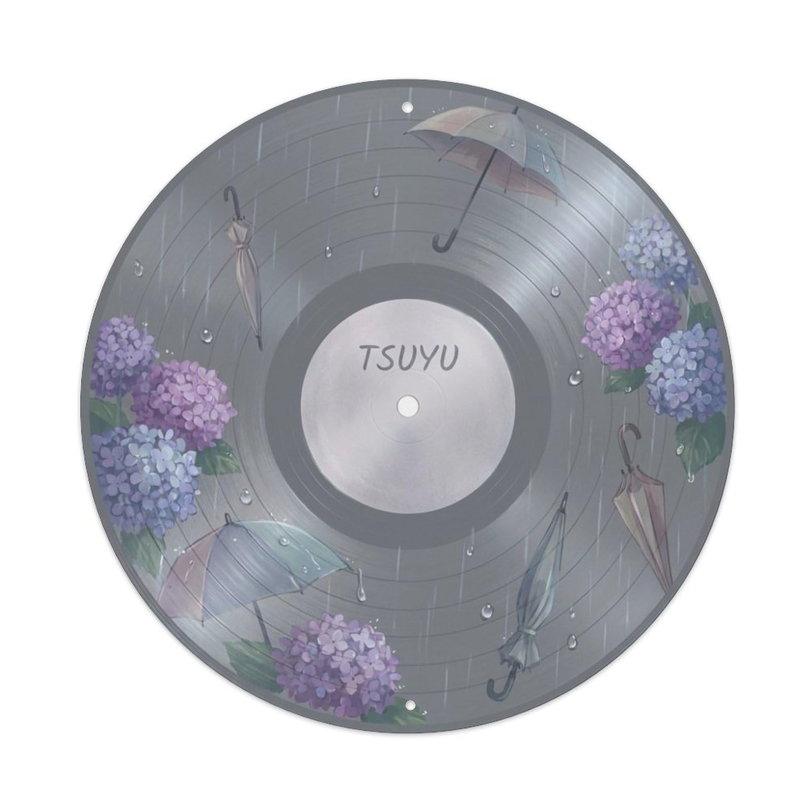 Rainy Hydrangea Vinyl Groove J Pop Music Cover Metal Tin Sign