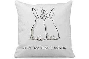 Unique Couple Bunny Gifts Pillow Covers - Bunny Gifts for Women, Valentines...