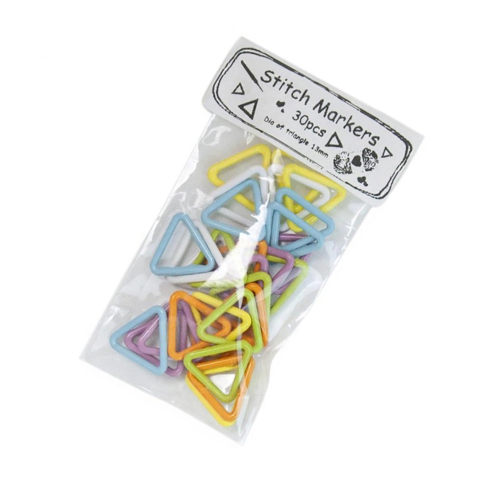 ZEPFJHE 30Pcs Triangular Locking Crochet Stitching Markers Clip Colorful Metal Stitching for Knitting Crocheting Craft Crochet Project
