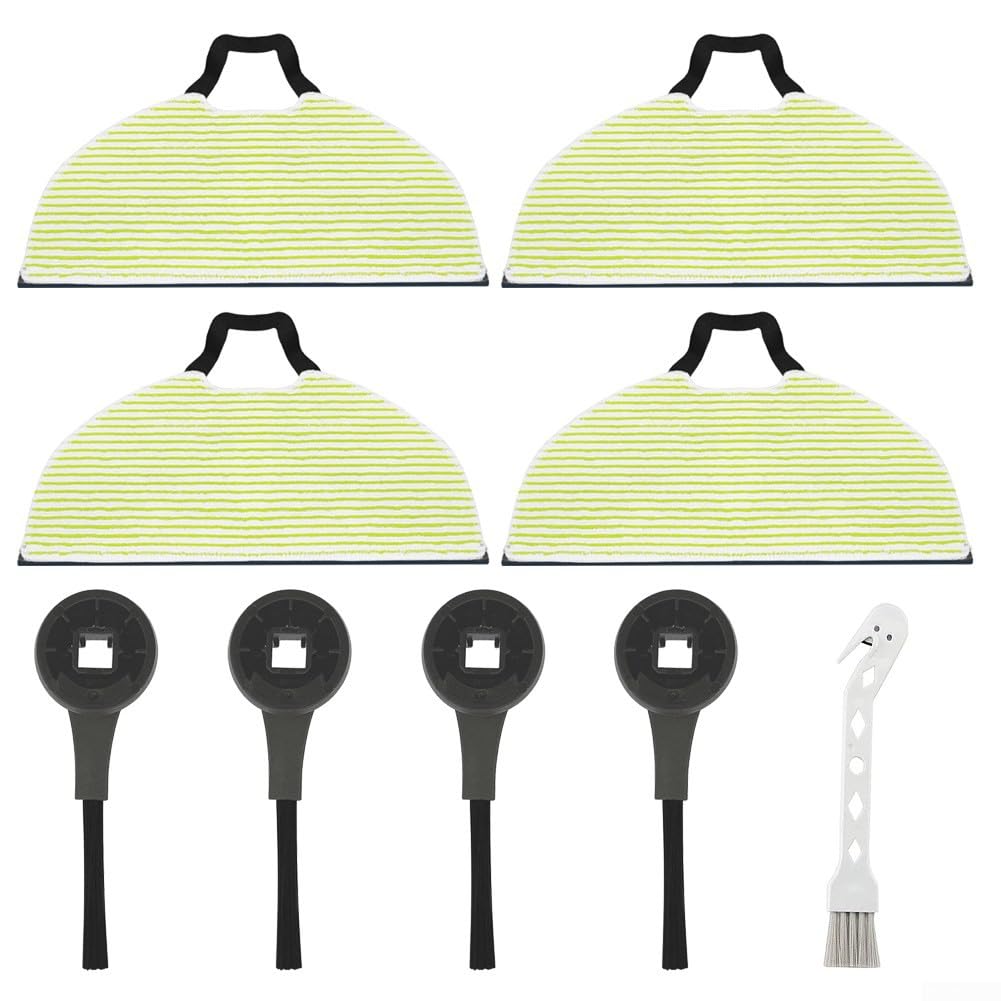 Replacement Mop Pads Side Brushes Fit for Shark AV2601WA RV241WD RV2610WA AV2610WA RV2620WD RV2610WFUS RV2410WD AI Ultra 2- in-1 Robot Vacuum
