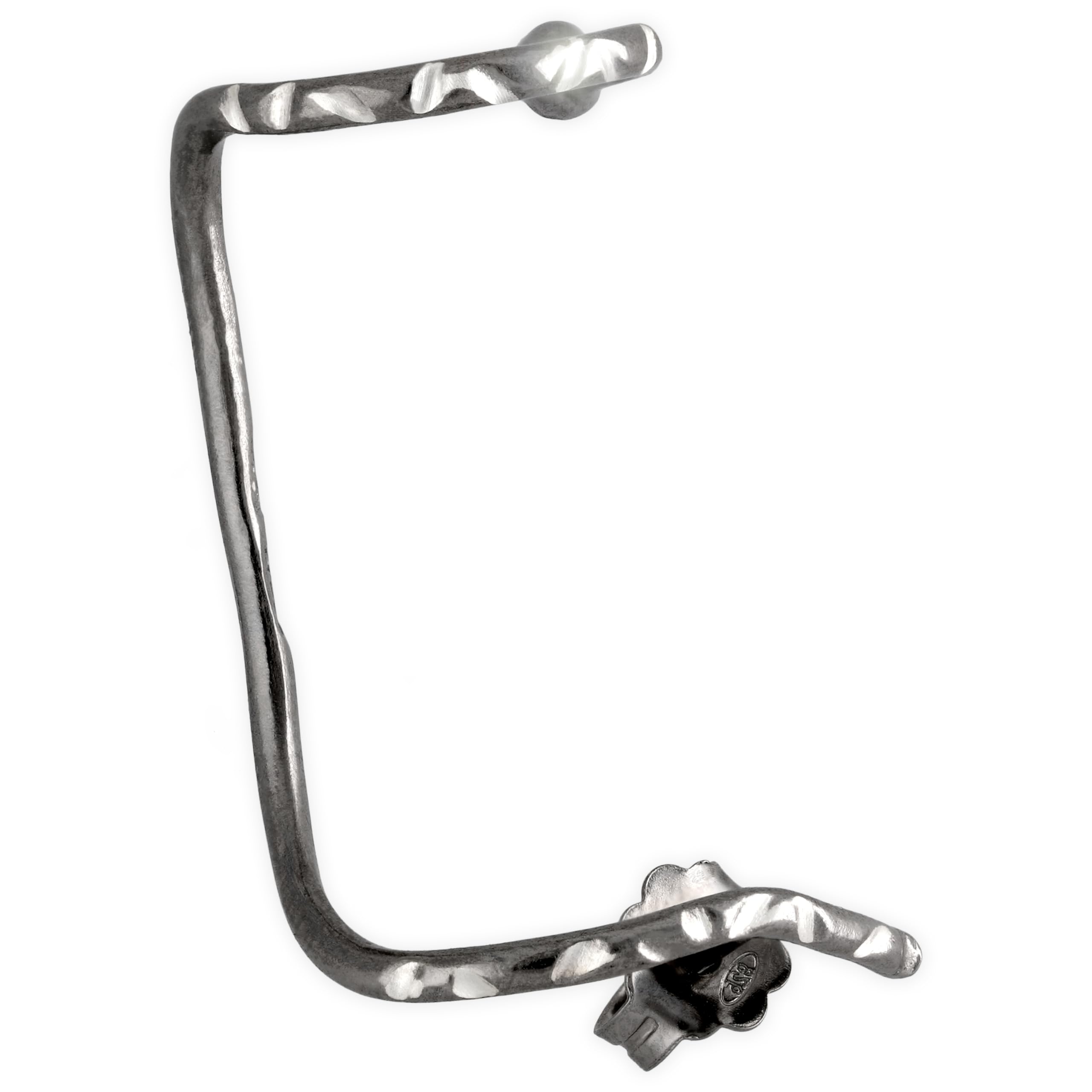 Plata de ley 925 Oxidada Pendiente de manguito hecho a mano con diseño tentáculo de pulpo para mujer hipoalergénico único piercing steampunk regalo inusual del día de San Valentín