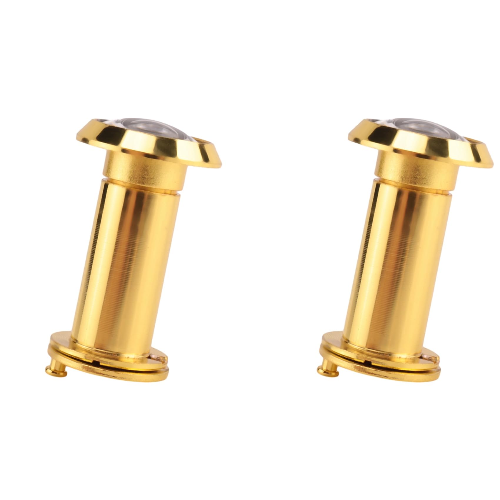 Jnchdghwa Gold 2X 200 Degree Retractable 36-58Mm Security Door Viewer Peephole Peep Hole Spyhole + Cover,