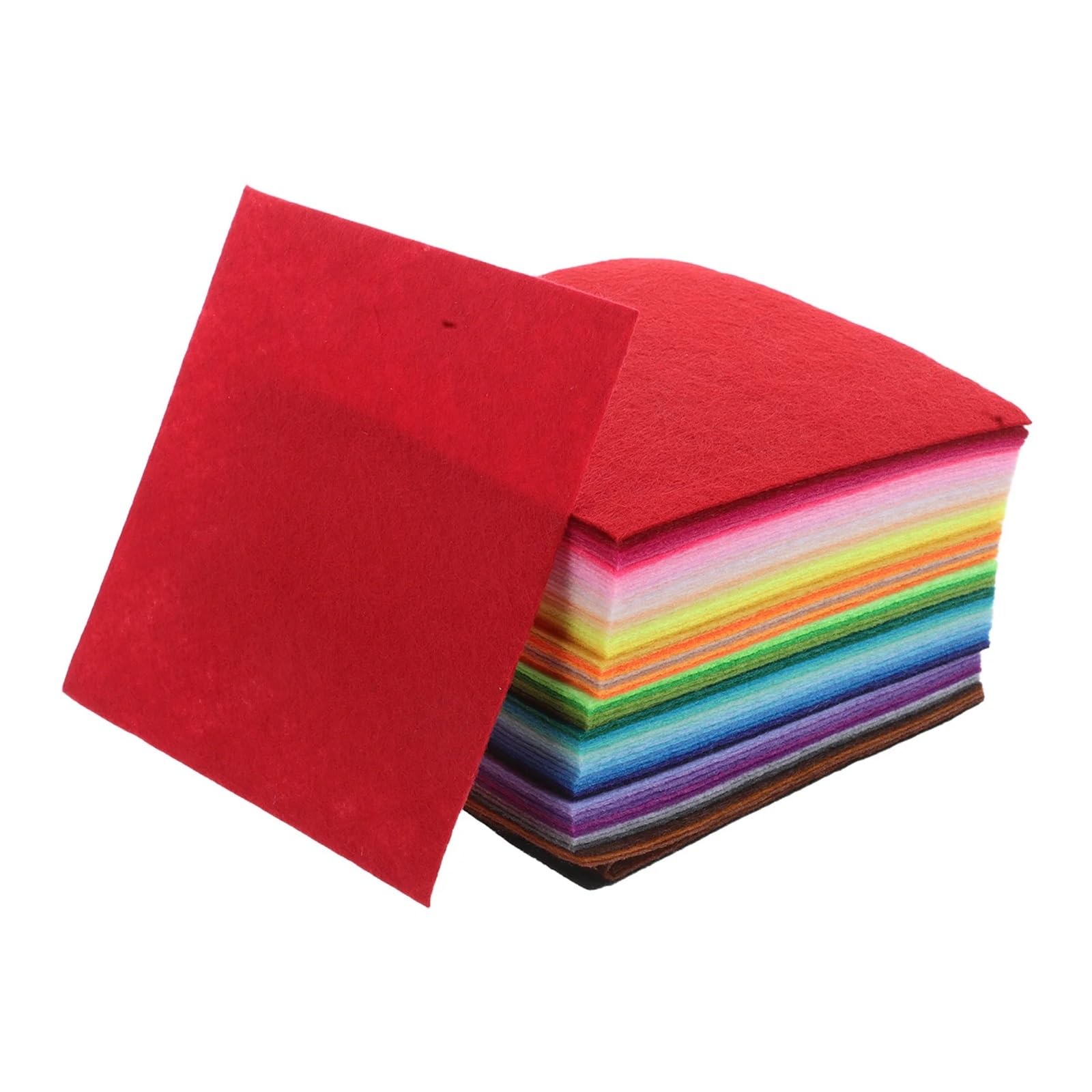 Feutrine 1 lot de feuilles feutrine couleurs assorties (15 x 15 cm), prédécoupées, for loisirs créatifs