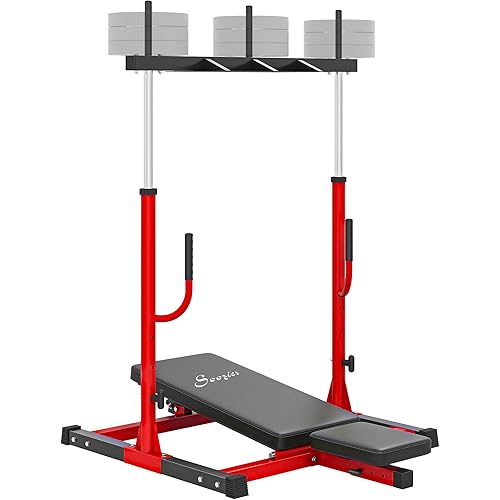 Soozier Vertical Leg Press Machine, 660LBS Capacity, Leg Strength Training Machine with Adjustable Leg, Back, and Head Positions for Home Gym, 1" Standard Plate Compatible